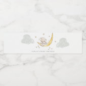 かわいい月スターズエレファントバニーニュートラルベビーシャワー ペットボトルラベル (シングルラベル)