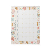 かわいい月プランナーティーパーティー ノートパッド (回転)