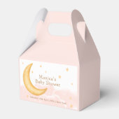 かわいい月星の点滅点滅女の子ベビーシャワー フェイバーボックス (裏面サイド)