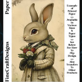 かわいい服を着たウサギ、花CK4スクラップブック紙