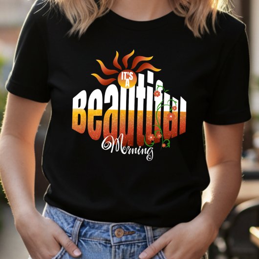 かわいい朝のポジティブメッセージ Tシャツ
