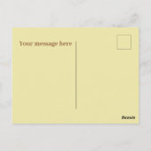 かわいい朝食の愛好家を追加文字 ポストカード (裏面)