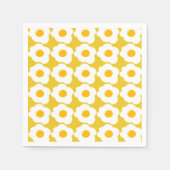 かわいい朝食エッグパターンギャザリング紙ナプキン スタンダードカクテルナプキン (正面)