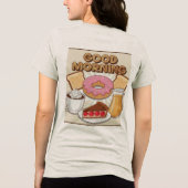 かわいい朝食グッドモーニング トライブレンドTシャツ (裏面)