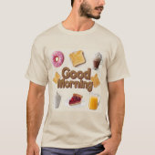 かわいい朝食グッドモーニング Tシャツ (正面)