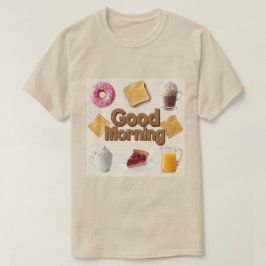 かわいい朝食グッドモーニング Tシャツ