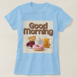 かわいい朝食グッドモーニング Tシャツ