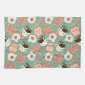 かわいい朝食パターン キッチンタオル (横)