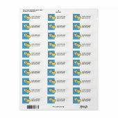 かわいい朝食フードコーヒー&トースト住所 シール (フルシート)