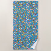 かわいい朝食フード ビーチタオル (正面)