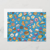 かわいい朝食フード ポストカード (正面/裏面)