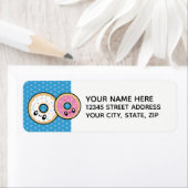 かわいい朝食用食品ドーナツ住所シール ラベル (インサイチュ)