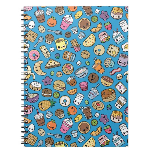 かわいい朝食用食品 ノートブック (正面)
