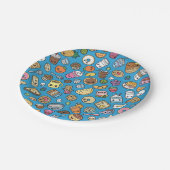 かわいい朝食用食品 ペーパープレート (アングル)