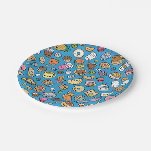 かわいい朝食用食品 ペーパープレート (アングル)