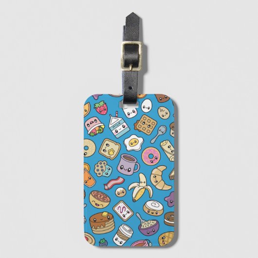 かわいい朝食用食品 ラゲッジタグ (正面縦)