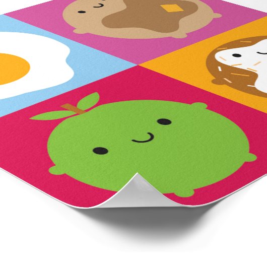 かわいい朝食 ポスター (角)