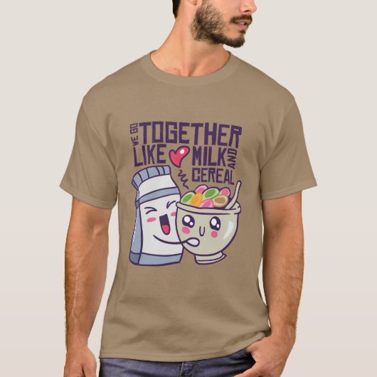 かわいい朝食| 私たちは一緒に行く Tシャツ (正面)