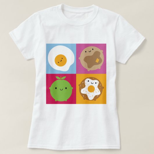 かわいい朝食 Tシャツ (デザイン正面)