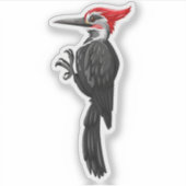 かわいい木こりの漫画のイラストレーション シール (正面)