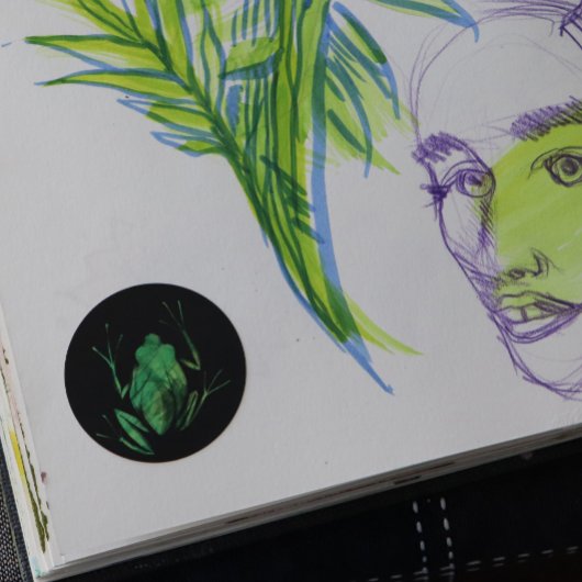 かわいい木のカエル芸術的カエル私はカエルが大好き ラウンドシール