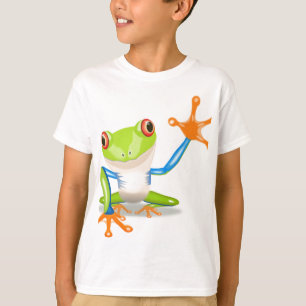 かわいい木のカエル Tシャツ