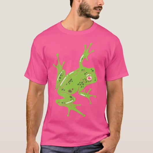 かわいい木のカエル Tシャツ (正面)