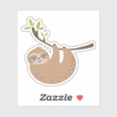 かわいい木のナマケモノ シール (シート)