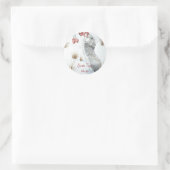 かわいい木のネズミの雪のシーンのクリスマス ラウンドシール (バッグ)