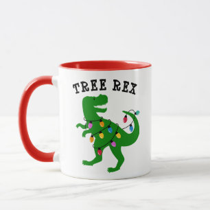 かわいい木のレックスクリスマスツリー恐竜の祝日 マグカップ