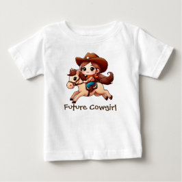 かわいい未来のカウガール ベビーTシャツ