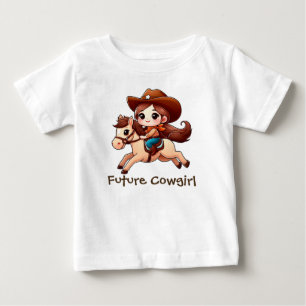 かわいい未来のカウガール ベビーTシャツ