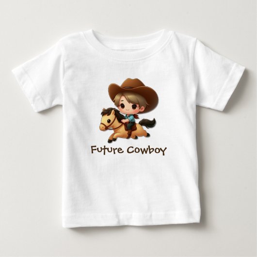かわいい未来のカウボーイ ベビーTシャツ (正面)