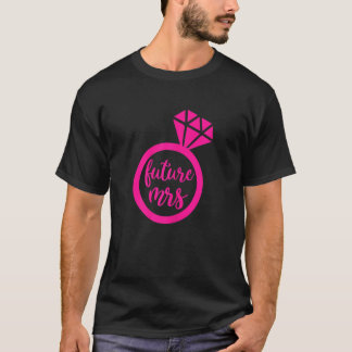 かわいい未来の奥様のエンゲージメント 婚姻 婚約 結婚 Tシャツ