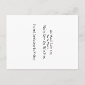 かわいい未来の新郎新婦の発表はがき 案内ポストカード (裏面)