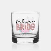 かわいい未来の花嫁の名前を結婚追加 ウイスキーグラス (裏面)
