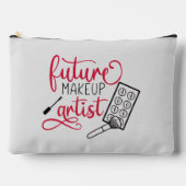 かわいい未来メイクアップアーティストのワードアート アクセサリーポーチ (正面)