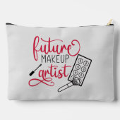 かわいい未来メイクアップアーティストのワードアート アクセサリーポーチ (裏面)