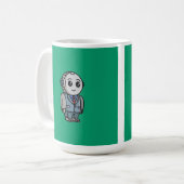 かわいい未来的なクリートのSFファンタジー コーヒーマグカップ (正面左)