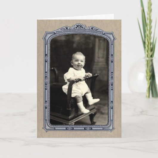 かわいい未知のベビーが見つかった写真 カード (正面)