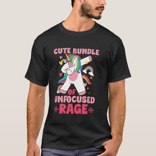 かわいい未集中怒りゴス神秘的ゴシック Tシャツ (正面)