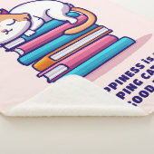 かわいい本の山に猫パーソナライズされた|過去記事 シェルパブランケット (3/4)