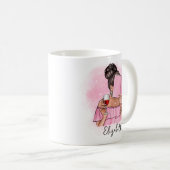 かわいい本の恋人リーダーパーソナライズされたズ コーヒーマグカップ (正面右)