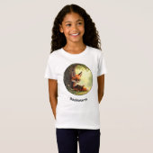 かわいい本の虫のキツネが本を読む - オリジナル Tシャツ (正面フル)