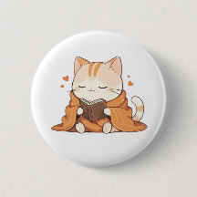 かわいい本の虫の子猫のデザイン