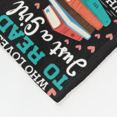 かわいい本の虫の贈り読物が大好きな女の子 フリースブランケット (角)