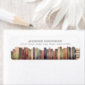 かわいい本の返送ラベル ラベル (インサイチュ)