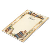 かわいい本をお洒落パーソナライ縁どズ ノートパッド (アングル)