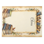 かわいい本をお洒落パーソナライ縁どズ ノートパッド (正面)