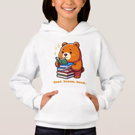 かわいい本を読むクマのカワイイデザイン (正面)